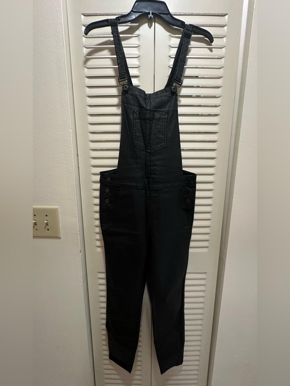 Black Women's Denim Overalls Jumpsuit